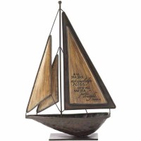 2pk -Sailboat/tt- Metal/res-12 Inches Brown - (Pack of 2) 2pk -Sailboat/tt- Metal/res-12 Inches Brown - (Pack of 2)