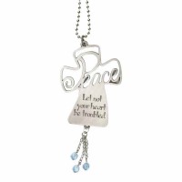 3pk -Auto Dangle Cross Peace Lt Blu Beads/metal - (Pack of 3)