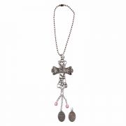 Auto Dangle Cross He Is With You Heb.13:5 - (Pack of 3)