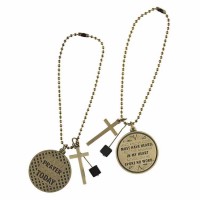 3pk -Auto Dangle Said A Prayer Brass Mirr  Metal - (Pack of 3)