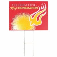 3pk -Yard Sign Confirmation Jn 8:12 Pvc 18x24 - (Pack of 3)
