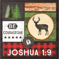 Plaque Stack Be Courageous Js 1:9 Mdf 12x12