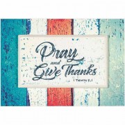 2pk -Plaque Stack Pray Thanks 1 Tim 2:1 Mdf 7x5 - (Pack of 2)