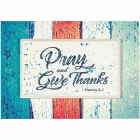 2pk -Plaque Stack Pray Thanks 1 Tim 2:1 Mdf 7x5 - (Pack of 2)