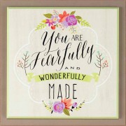 2pk -Plaque Mdf stk You Are Fearfully Made Girl - (Pack of 2)