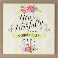 2pk -Plaque Mdf stk You Are Fearfully Made Girl - (Pack of 2)
