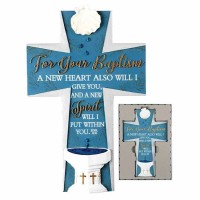 2pk -Cross Wall For Your Baptism Resin - (Pack of 2)