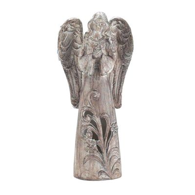 Angel Figurine Resin 8" Heart - 603799590419 - ANGR-34