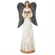 Angel Resin 8 Inch Bible Figurine (Pack of 2)