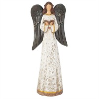 2pk -Angel Resin 8 Inch Bible Figurine (Pack of 2)