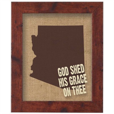 Arizona Jute Artwork On Silkscreened Glass, Dark Walnut Frame - 603799586146 - 32DW-810-AZ
