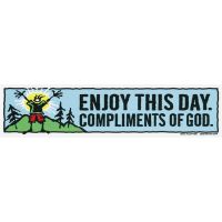 Automobile Bumper Sticker Magnetic Enjoy This Day (Pack of 6)