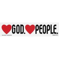 Automobile Bumper Sticker Magnetic Love God (Pack of 6)
