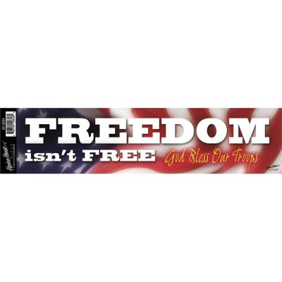 Automobile Bumper Sticker Mylar Freedom Isn t Free (Pack of 6) - 603799508582 - SS-3684