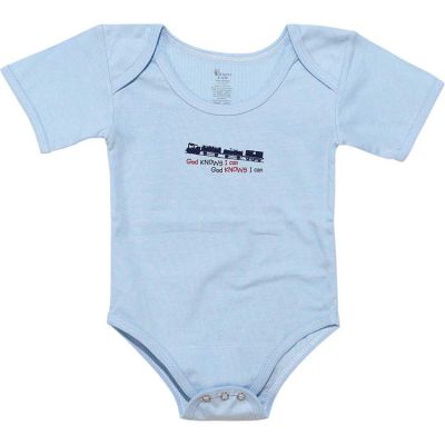 Baby Shirt 3-6 Blue God Knows Pack of 2 - 603799507066 - FAB-103