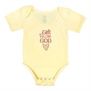 Baby Shirt-3-6 Months -Yellow-Gift from God (Pack of 2)