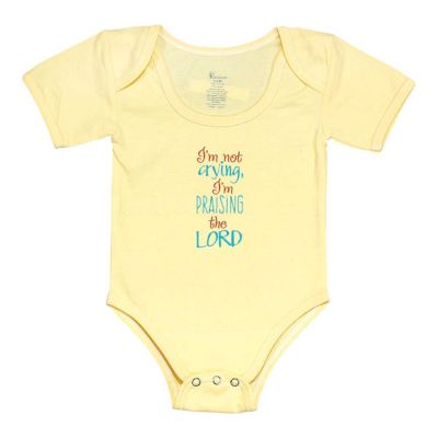 Baby Shirt-3-6 Months -Yellow-I m Not Crying (Pack of 2) - 603799592598 - FAB-113
