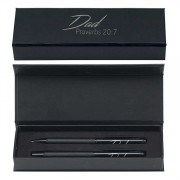 Ball pen/Pencil Set Dad Faux Leather/Black