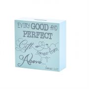 Bank MDF 6x6 Gift Comes Romans Above 2pk Blue