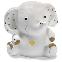 2pk -Bank Resin 4in Elephant Jesus Loves Me (Pack of 2)