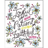 Be Joyful In Hope Romans 12:12, Wall Plaque (Pack of 2)