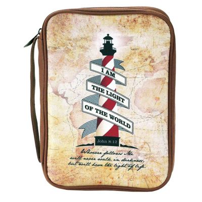Bible case Large Polyester Tan Light Of The World - 603799581738 - BCK-298