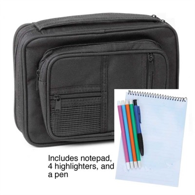 Bible Case X-Large Canvas Organizer Black W/Stationary - 836601005454 - 9004XL