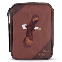 Bible case Xlarge Embroidery Wings as Eagles Brown