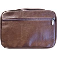 Bible Cover Brown Large Distressed Leather Look