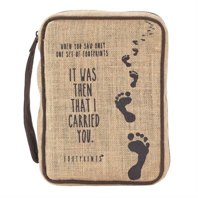 Bible Cover Thinline Footprints - 603799591690 - BCJT-TL103