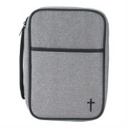 Bible Cover Thinline Polyester Black Cross