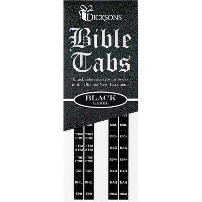 Bible Tabs Black Old/New Testaments Pack of 10 - 603799385329 - BA-103