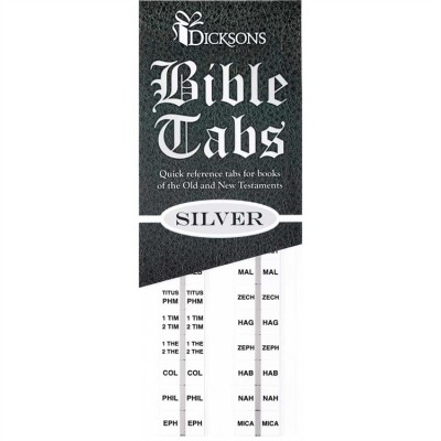 Bible Tabs Silver Old/New Testaments Pack of 10 - 603799382571 - BA-101
