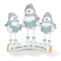 2pk -Bird Resin 5.25x4.75 Inch O Come All Ye Faithful (Pack of 2)