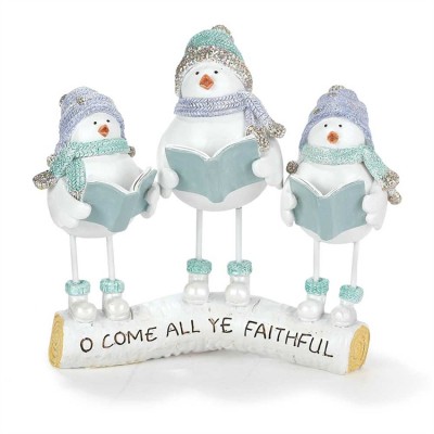 Bird Resin 5.25x4.75 Inch O Come All Ye Faithful 2pk - 603799552905 - CHFIG-254 Bird Resin 5.25x4.75 Inch O Come All Ye Faithful 2pk - 603799552905 - CHFIG-254