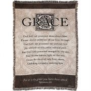 Blanket Cotton 46x68 For It is By Grace You Have Been Saved