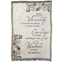 Blanket Cotton 46x68 Serenity Prayer