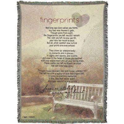 Blanket Cotton 52x68 inch Fingerprints - 603799495325 - FAB-3077