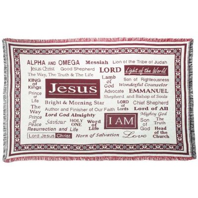 Blanket Cotton Names of Jesus All Cotton - 603799251709 - FAB-3055