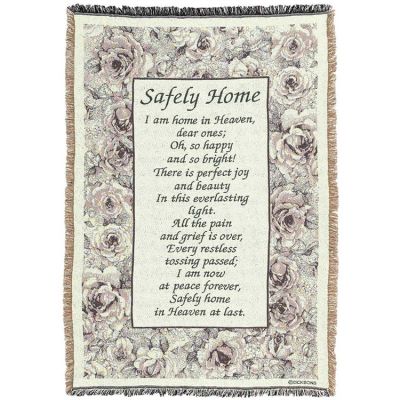 Blanket Cotton Safely Home In heaven At Last Taupe - 603799482417 - FAB-934