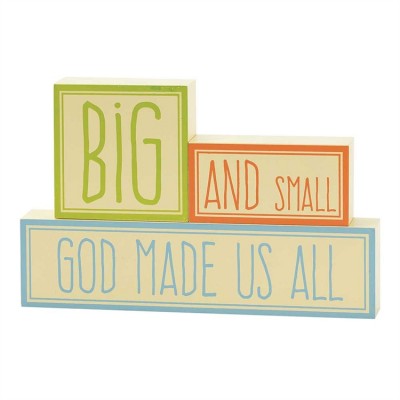 Block Word MDF-2 To 4" Plaque Big & Small - 603799590358 - BLOCKW-2