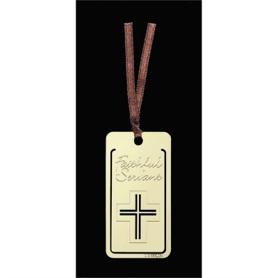 Bookmark 18k Brass Faithful Servant Pack of 12 - 603799315197 - BKM-7524 Bookmark 18k Brass Faithful Servant Pack of 12 - 603799315197 - BKM-7524