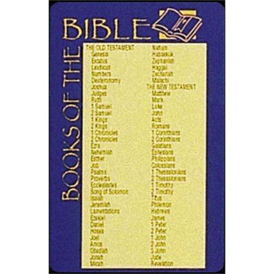 Bookmark Books of The Bible Pocket card Pack of 12 - 603799163675 - BKM-519