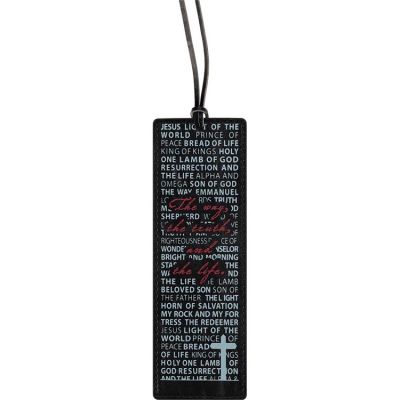 Bookmark Faux Leather 2x6 Names of Jesus 6 Pack - 603799535878 - BKML-133