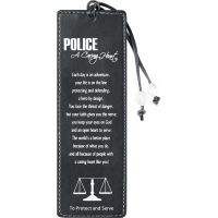 Bookmark Faux Leather 2x6 Police Officer Pack of 6
