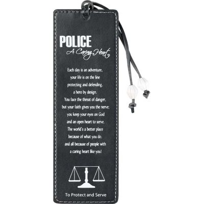 Bookmark Faux Leather 2x6 Police Officer Pack of 6 - 603799410984 - BKML-121