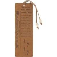 Bookmark Faux Leather Footprints Pack of 6