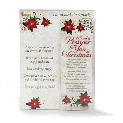 Bookmark Paper/Laminated 2.5 X 7, I Said A Prayer At Christmas 50pk - 603799424295 - CHBKM-8003
