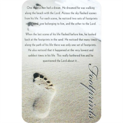 Bookmark Pocket Card Footprints 12 Pack - 603799404167 - BKM-9657