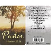 Bookmark Pocket Card Pastor Pack of 12